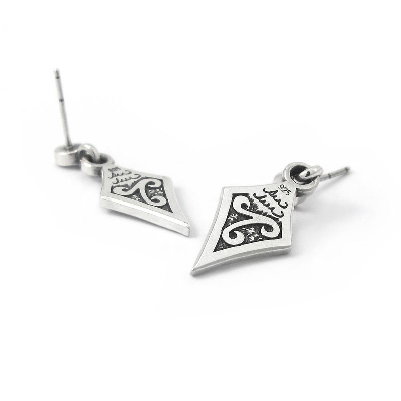 BT dia silver earring