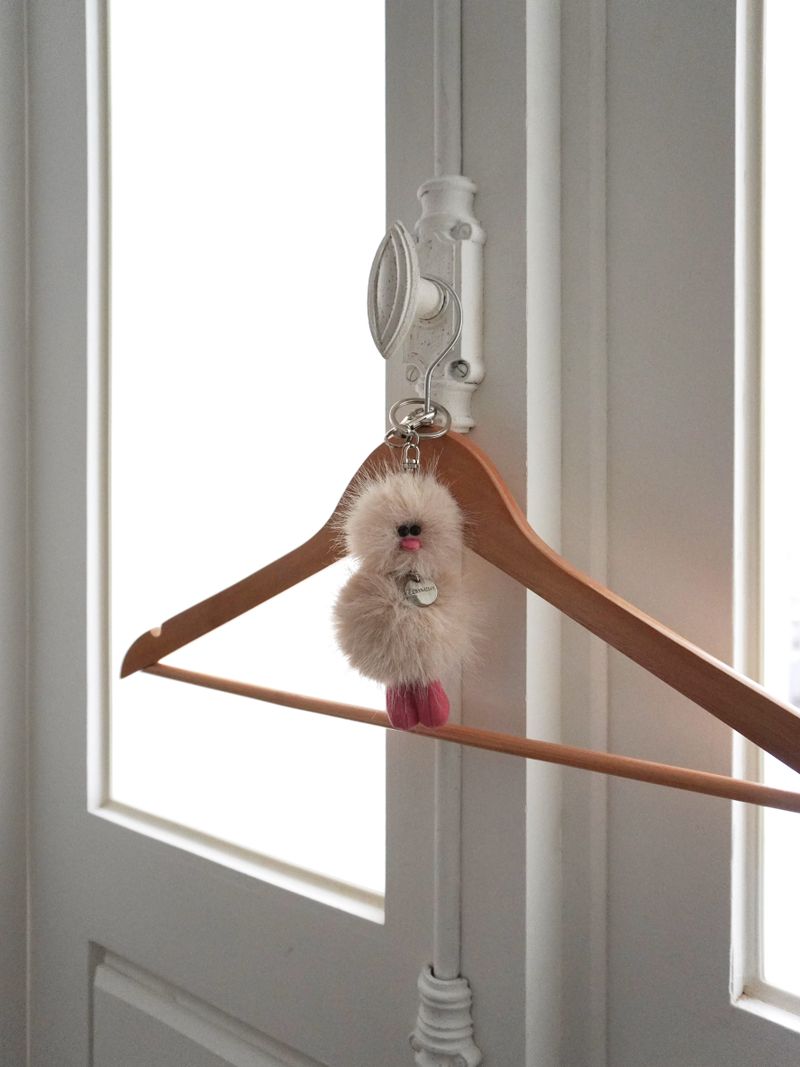 Cosymosy Mini Bird Keyring - Oatmeal