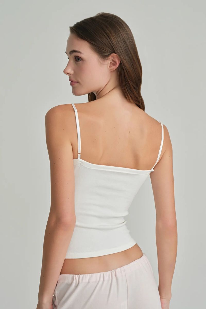 Swan lace sleeveless, White