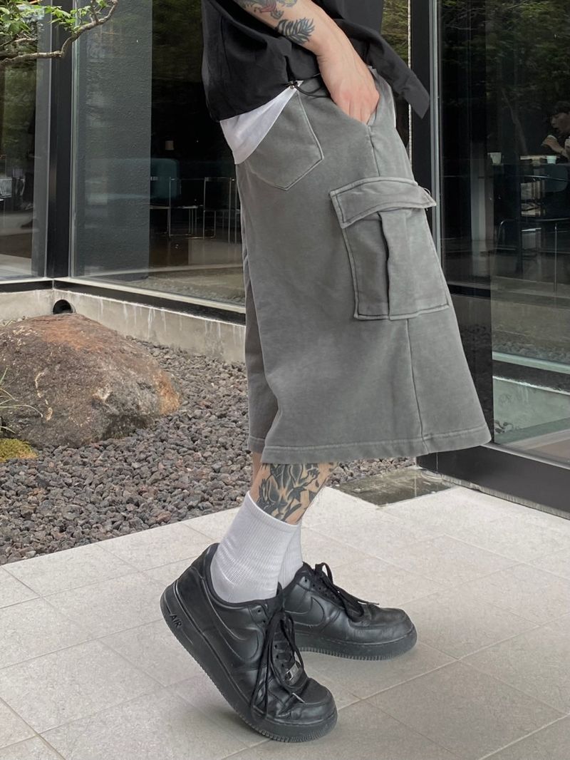 Pigment Sweat Cargo Half Pants 3C