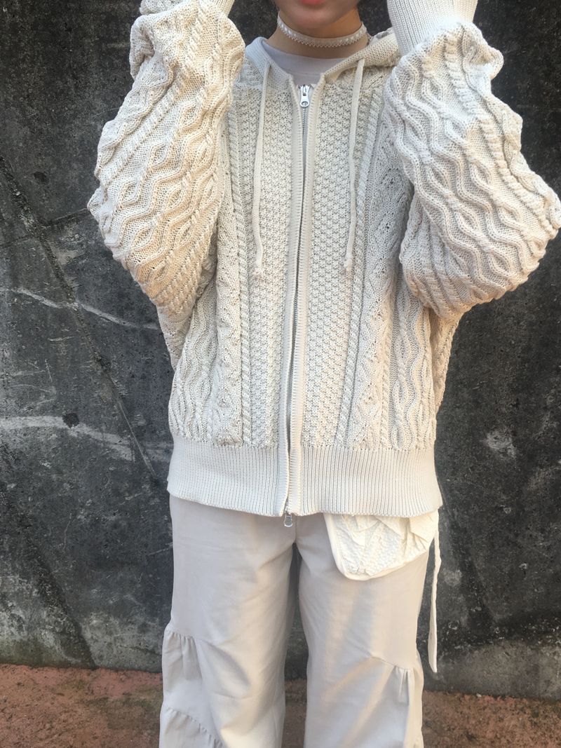 Two Way Cozy Textured Knit Hood