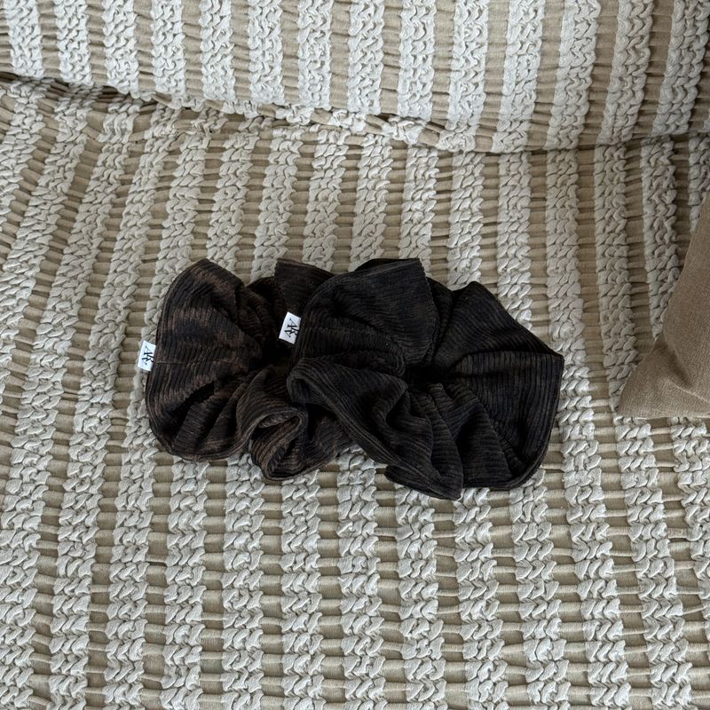 scrunchie corduroy big leopard_brown