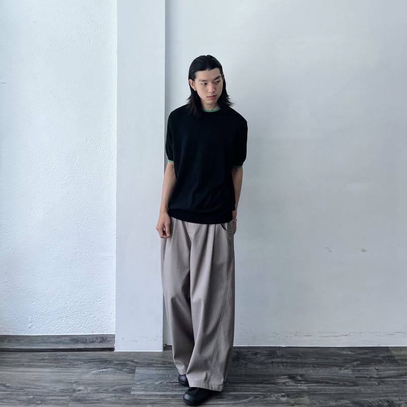 Tonal Trim Knit Top