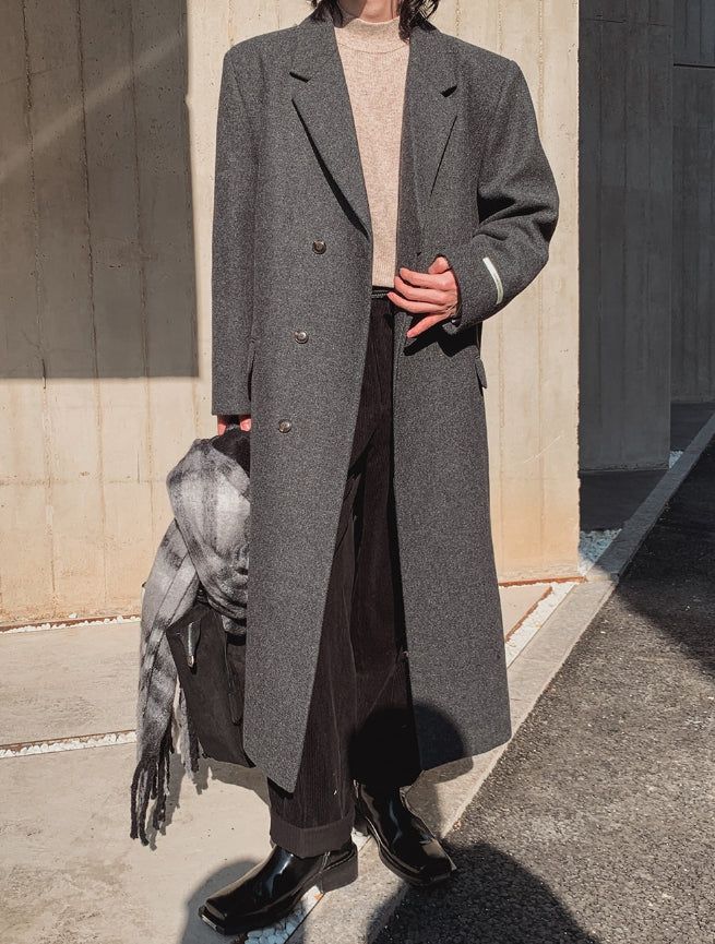 2PLAN（ツープラン）の「Melton Maxi Wool Overcoat（Jackets/Outerwear）」