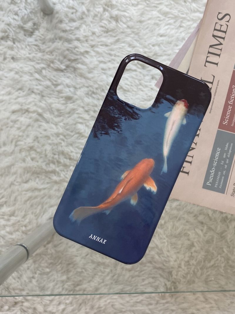 [misty afternoon koi goldfish hard case]