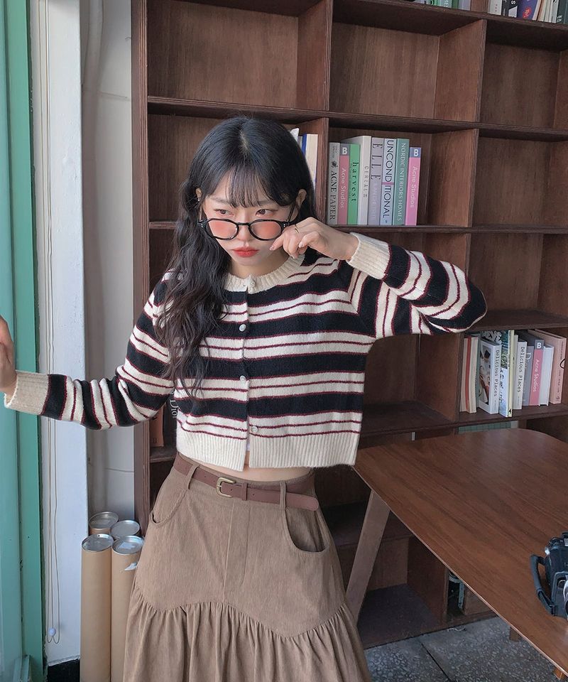 Mode Stripe Cardigan