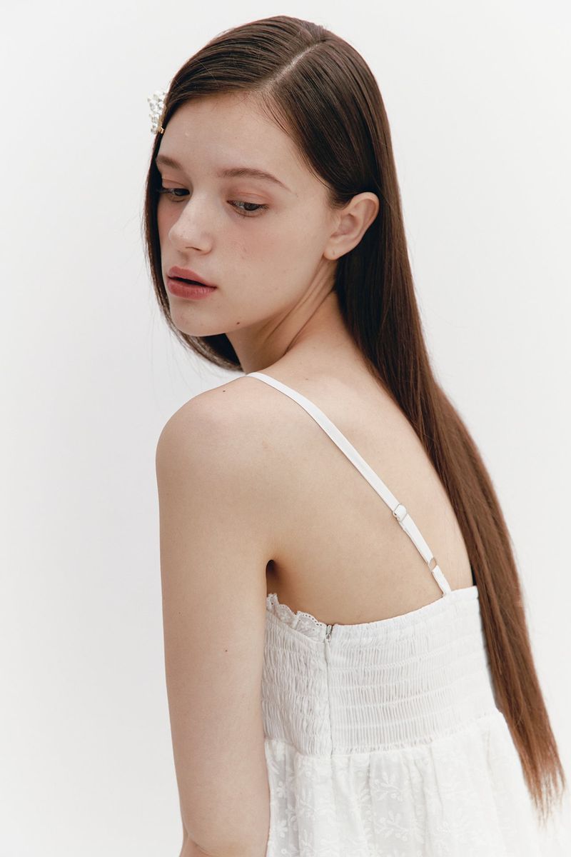 Midi Lace Dress White