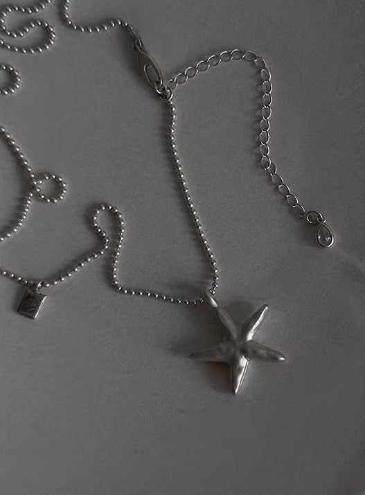 starfish silver necklace