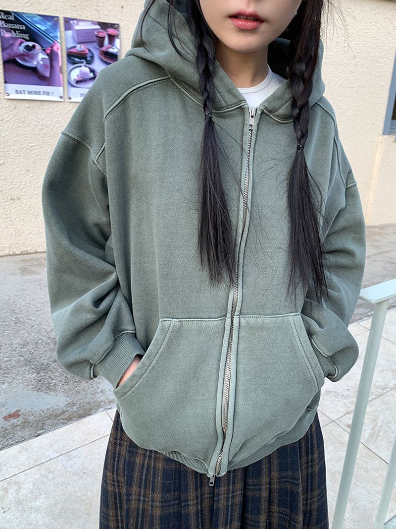 PIGMENT HOOD ZIP-UP (3C)