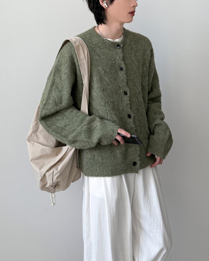 Runan Cable Hair Cardigan