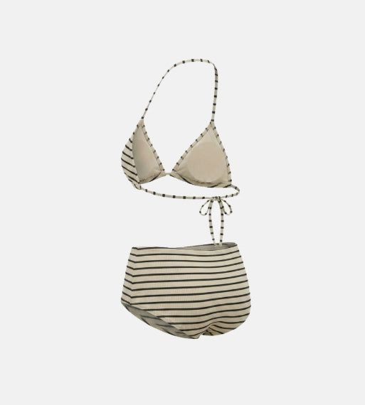 Mocha Stripe Bikini Set