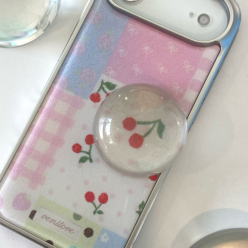 [MADE][Glass Silver Bumper Case]  Knit Patchwork Case ⋆ patch