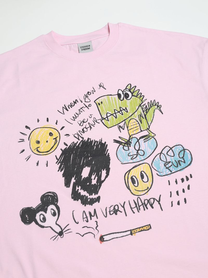 ディノTシャツ - ピンク