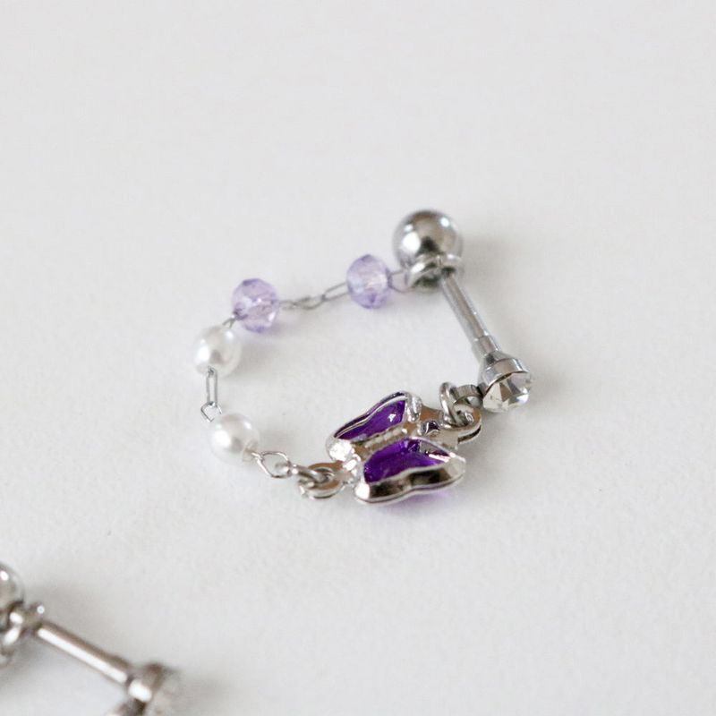 Purple Butterfly Cuff Piercing / 2 color
