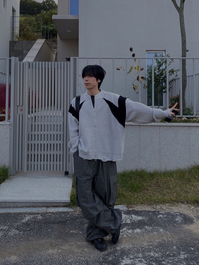 Vintage wear knit zip up 2C