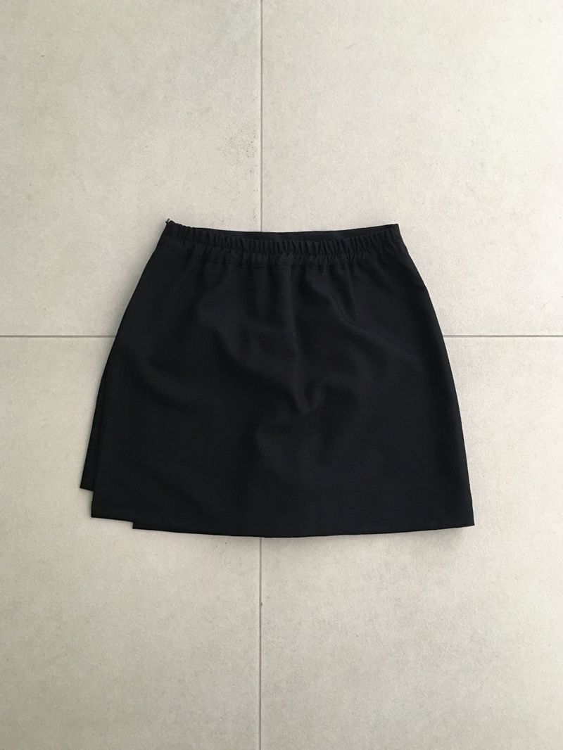 Classy slit layered skirt