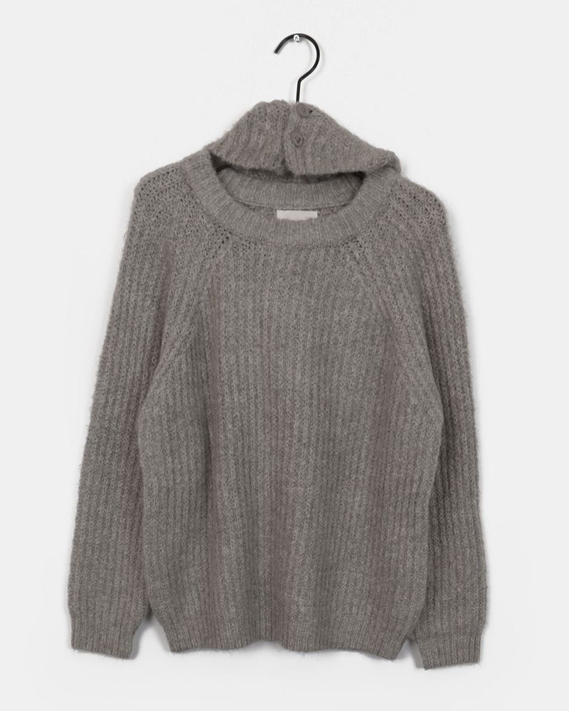 Beto Wool Loose Fit Round Knit Set