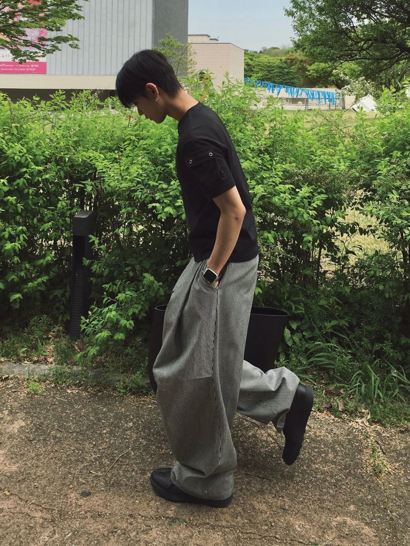 ティズストライプバルーンパンツ 2C