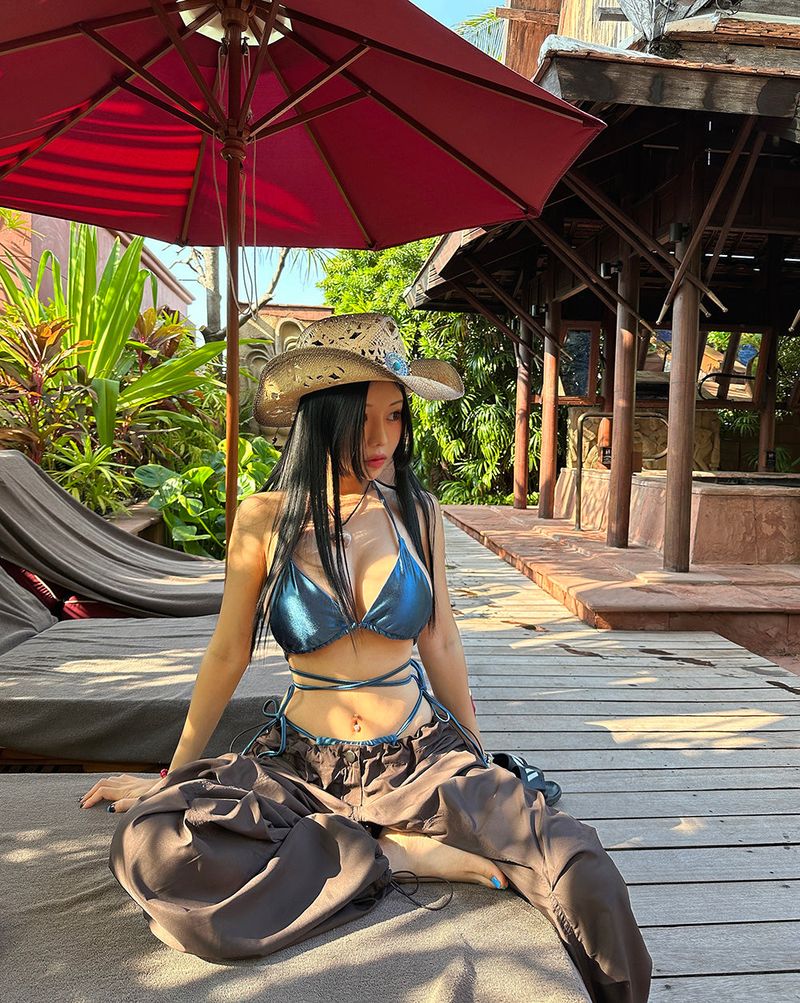 satin strap bikini