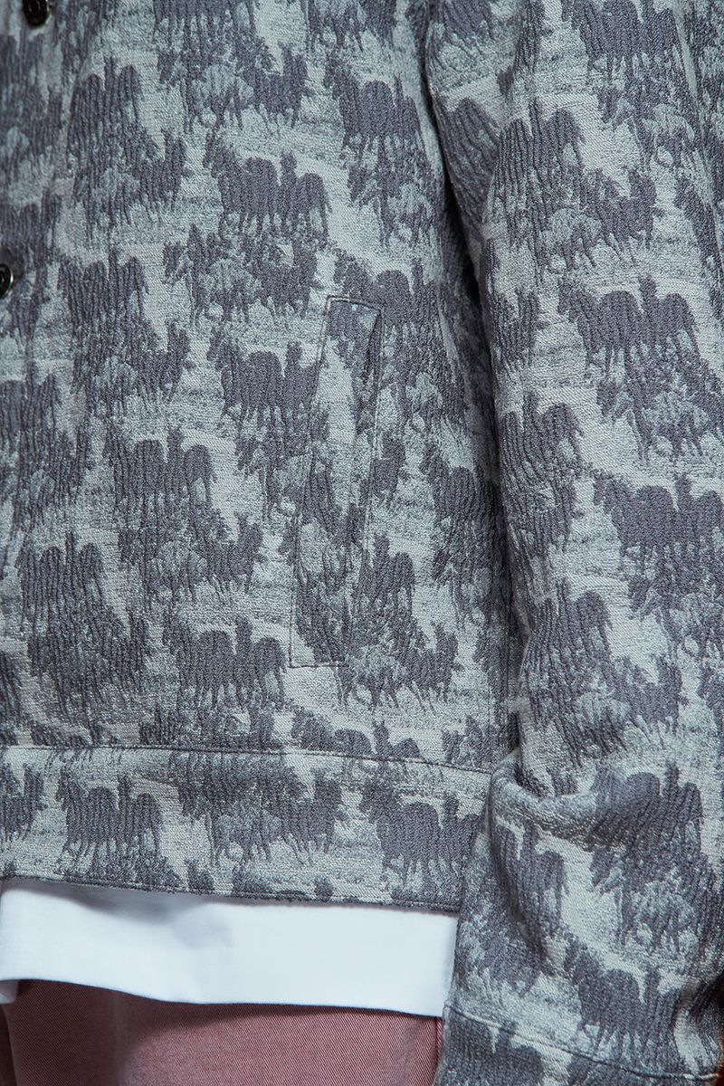 WAVE JACQUARD JACKET / GREY