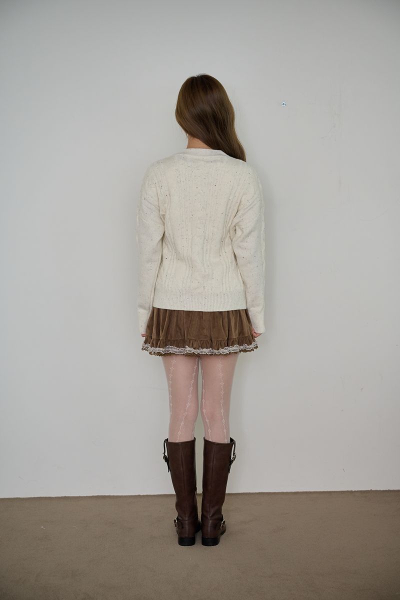 COOKIE CREAM KNIT CARDIGAN