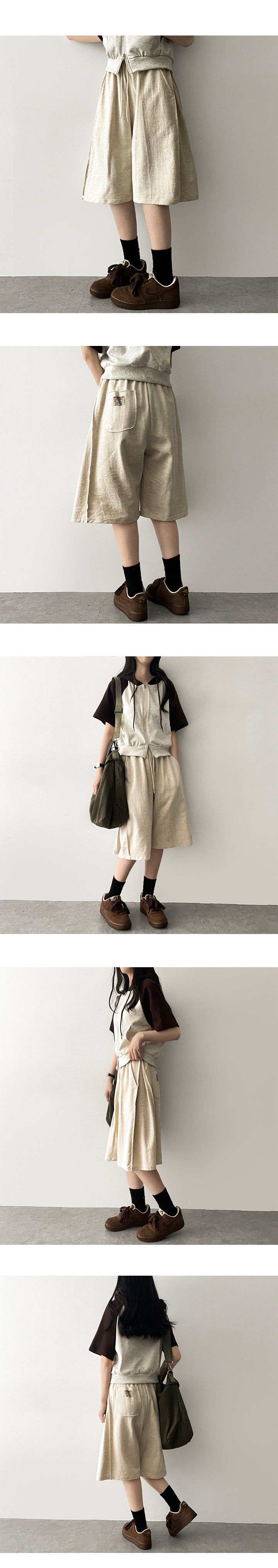 Eiki Side Pintuck Pocket Tab Banding Shorts