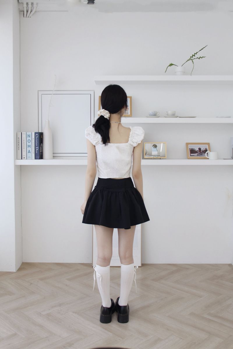[Belt Set] Half Flare Mini Skirt