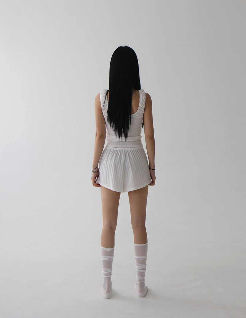 Eyelet Homewear Shirring Sleeveless