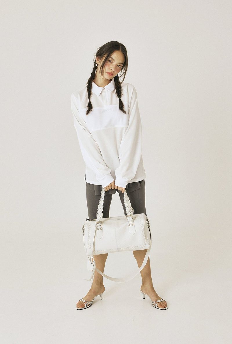 threetimes（スリータイムズ）の「Mesh block top（Tops）」
