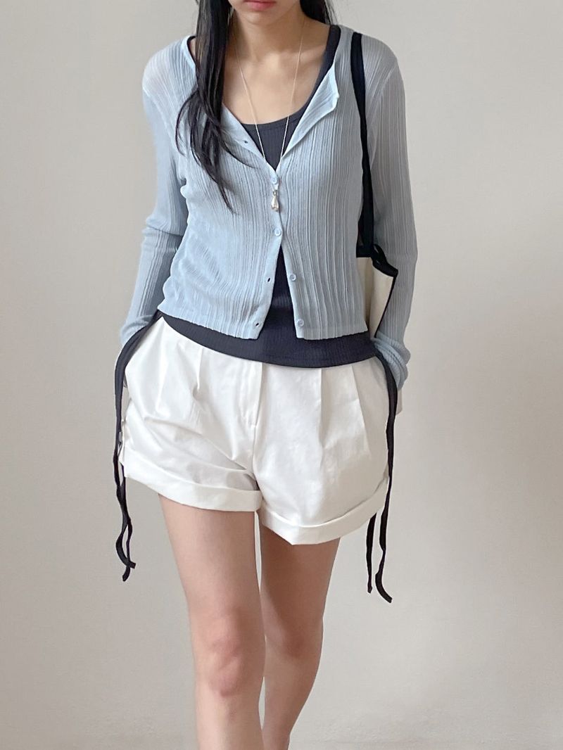 String U-Neck Sleeveless Top