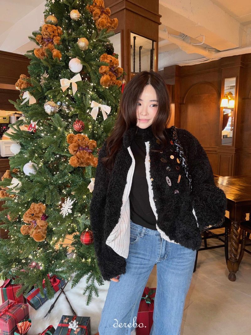 low semi-long denim pants
