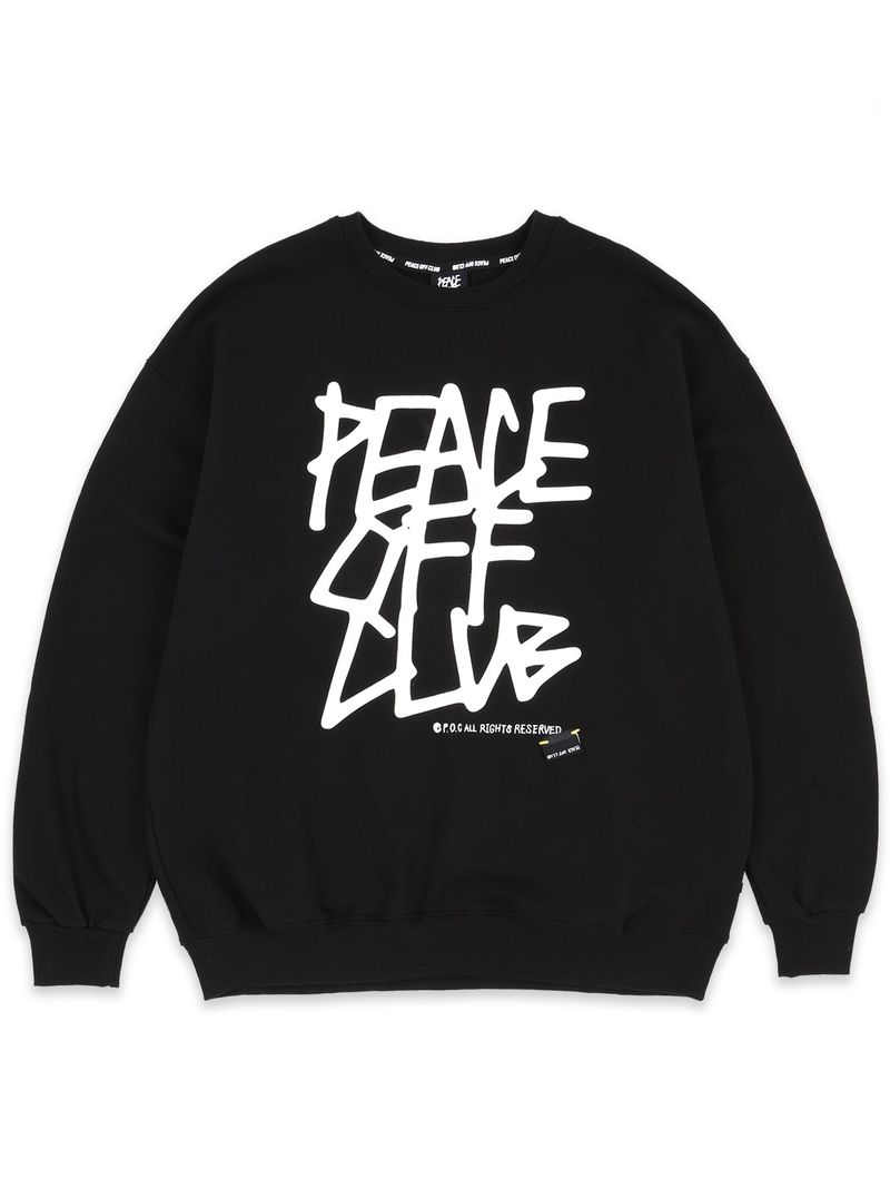 peaceoffclub（ピースオフクラブ）の「Tagging_Logo Sweatshirt BLACK（Tops）」