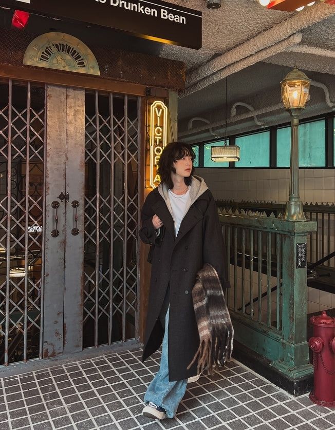 [LAN ARCHIVE] Louis Herringbone Trench Wool Coat