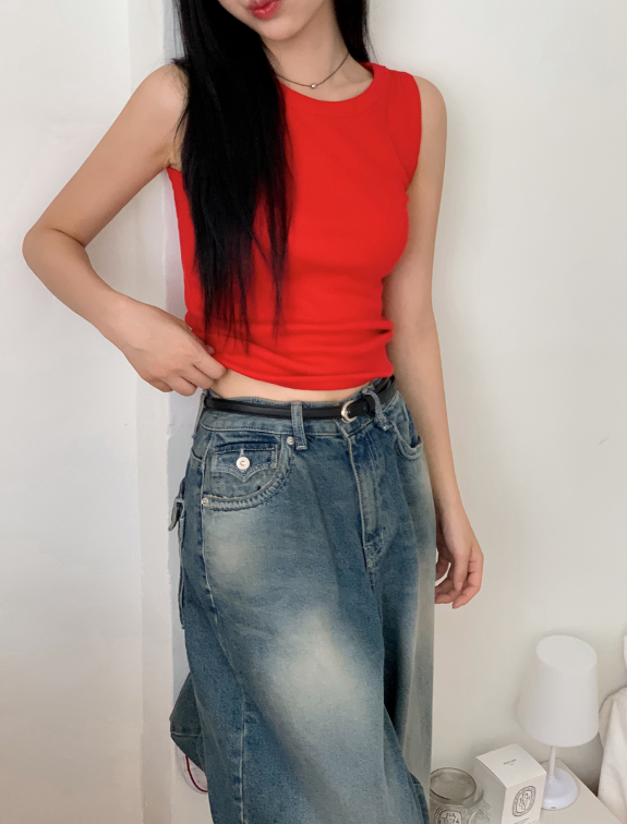 High Quality Basic Rib Sleeveless (5color)