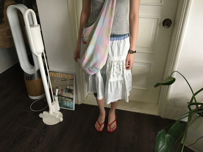 YWD COLOR-BLOCK FLORAL SKIRT (2color)
