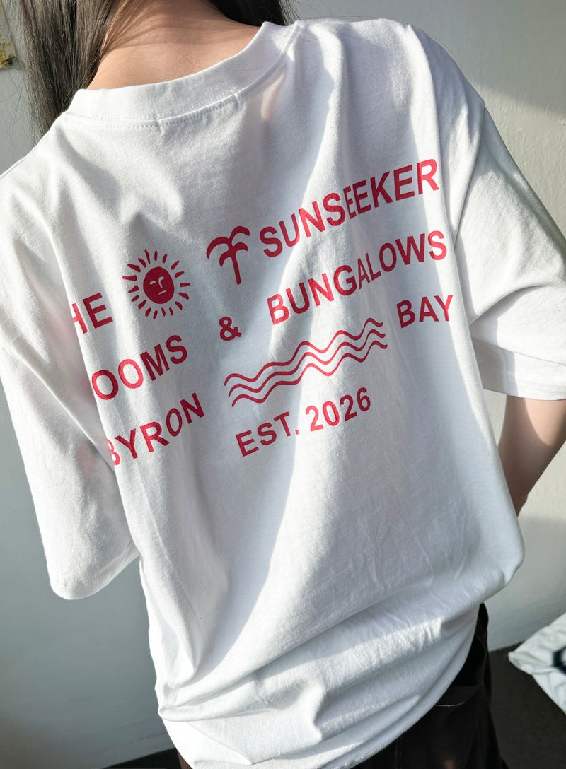 Sunroom Back Letter Tattoo Graphic Oversized Tee 4color