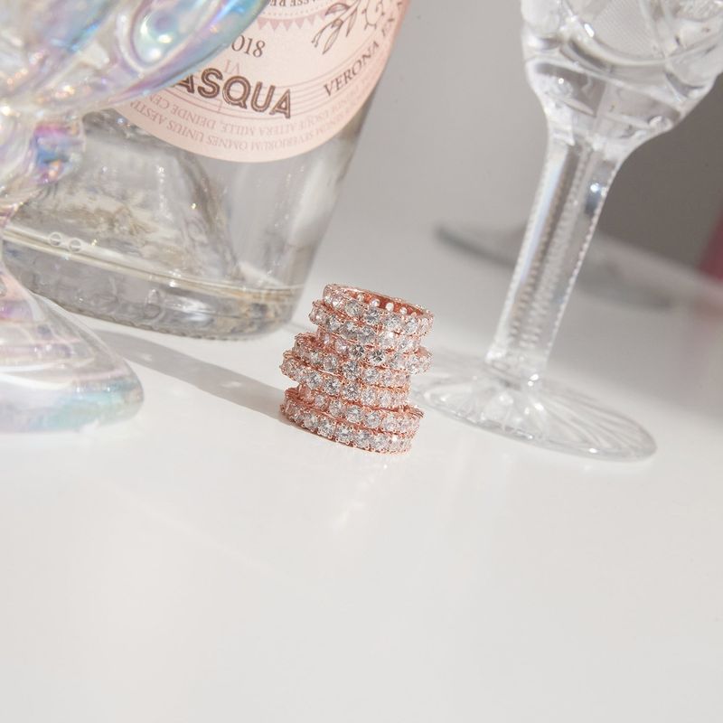 3MM Prong Setting Tennis Ring (rosegold)