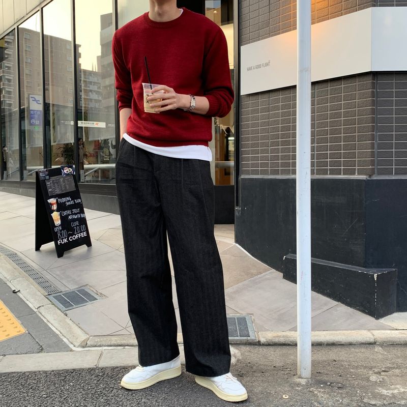 LMN Larkle 16 Embroidery Herringbone Bizo Pants (3 colors)