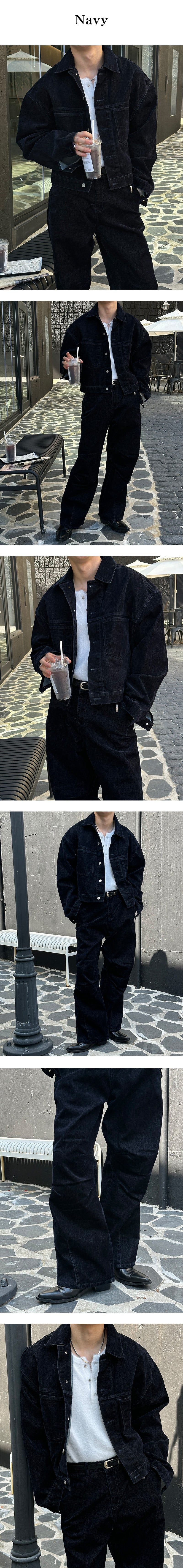 [F/W] ベルベットデニムクロップジャケット(2color)