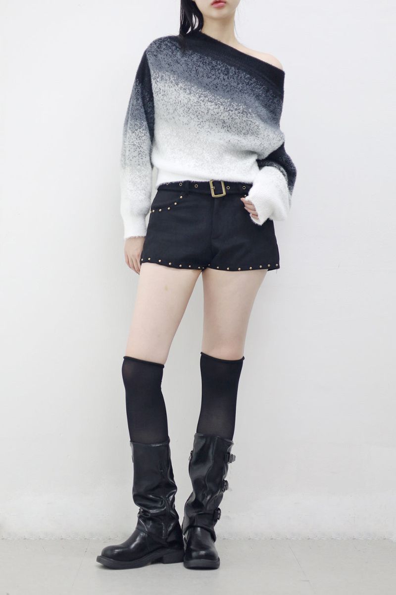 NONCODE（ノンコード）の「Baguette Suede Studded Shorts（Pants）」