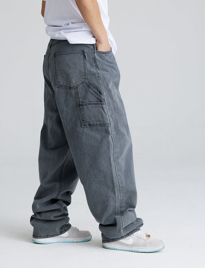 CARPENTER LOOSEFIT DENIM PANTS GRAY