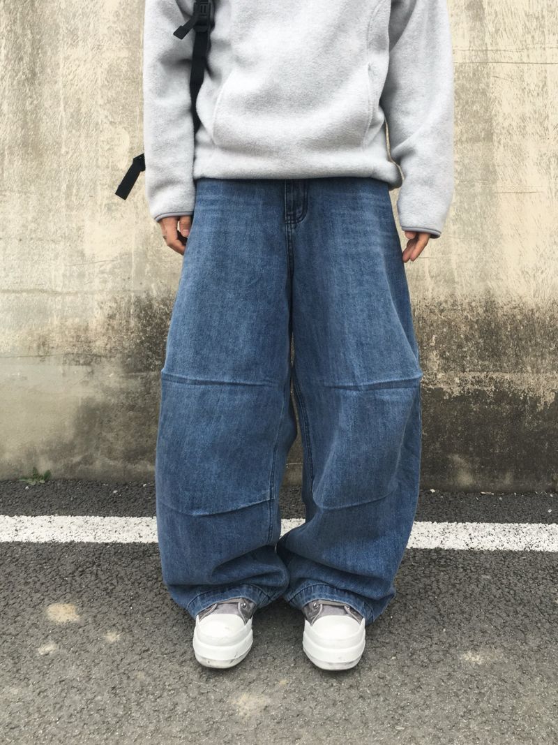 Burnett Double Pintuck Balloon Denim Pants 2C
