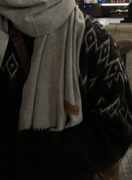 Loeeller Shadow Diamond Jacquard Brushed Overfit Knit Cardigan