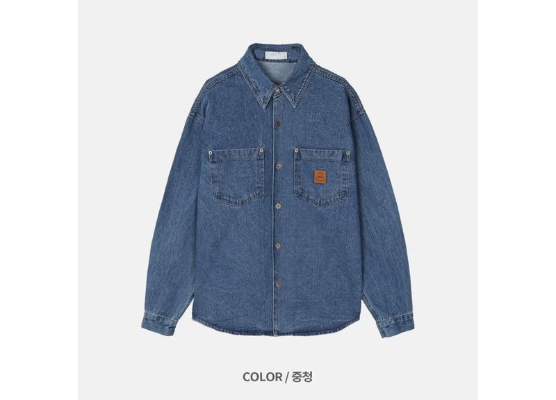 LMN Made Patch Two-Pocket Denim Shirt (3 colors)