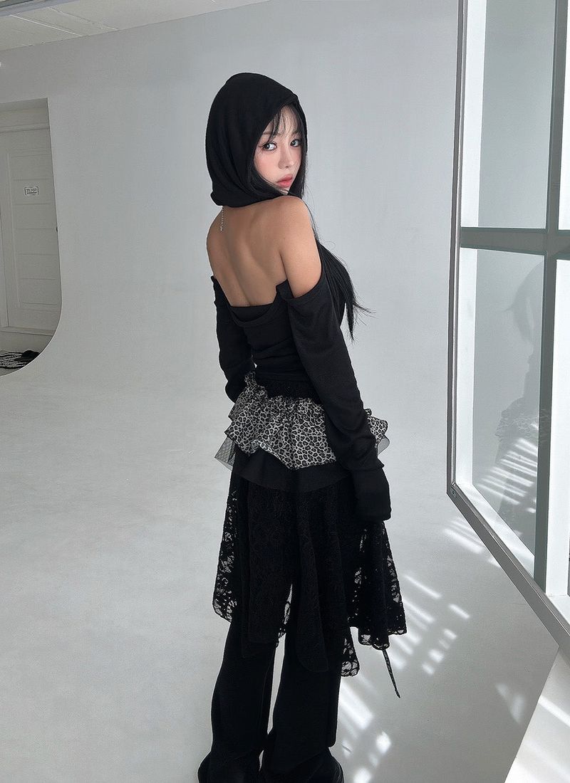 Pintuck Shirring Bootcut Long Pants