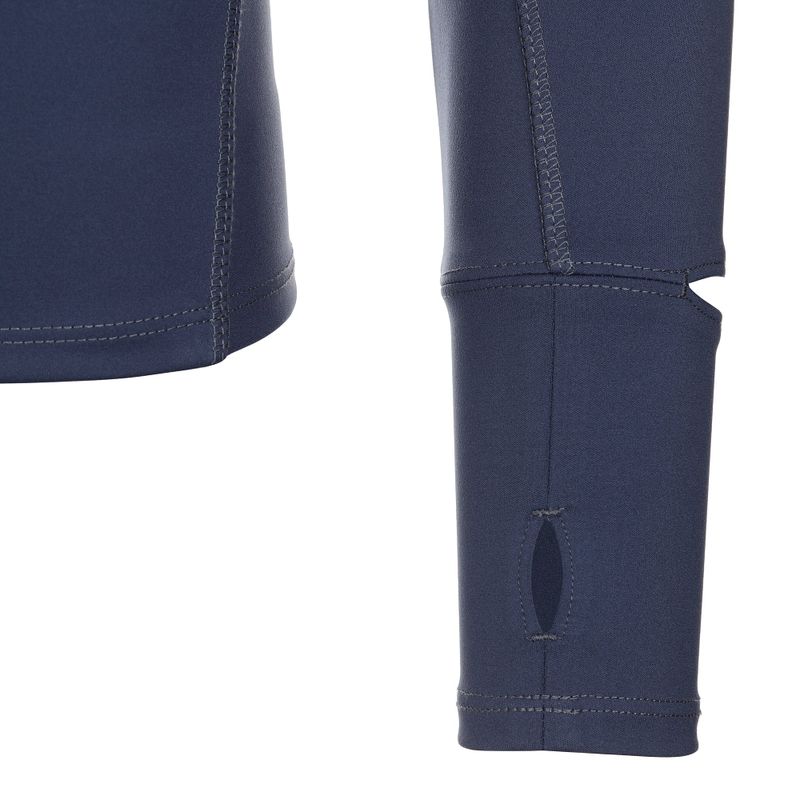 SLIT LONG SLEEVE HOODIE [BLUE]