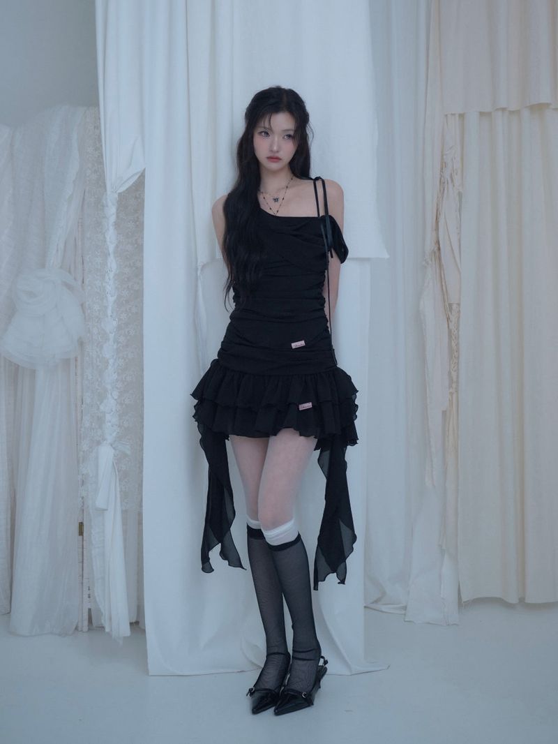 Glow Chiffon Shirred Sleeveless Blouse
