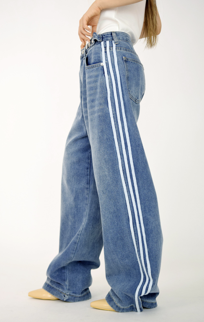 street track denim pants