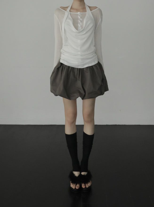 Leon See-through Snap Cardigan