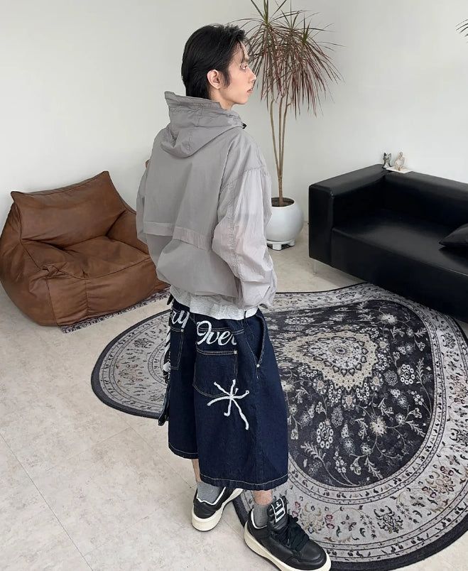 Foen Stitch Bermuda Denim Pants